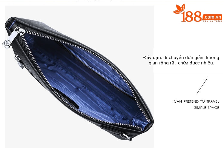 Túi xách tay nam da bò cao cấp phong bì công sở chi tiết 4