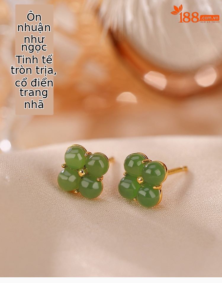 Bông tai bạc 925 đơn giản đa năng — Một cặp chi tiết 1