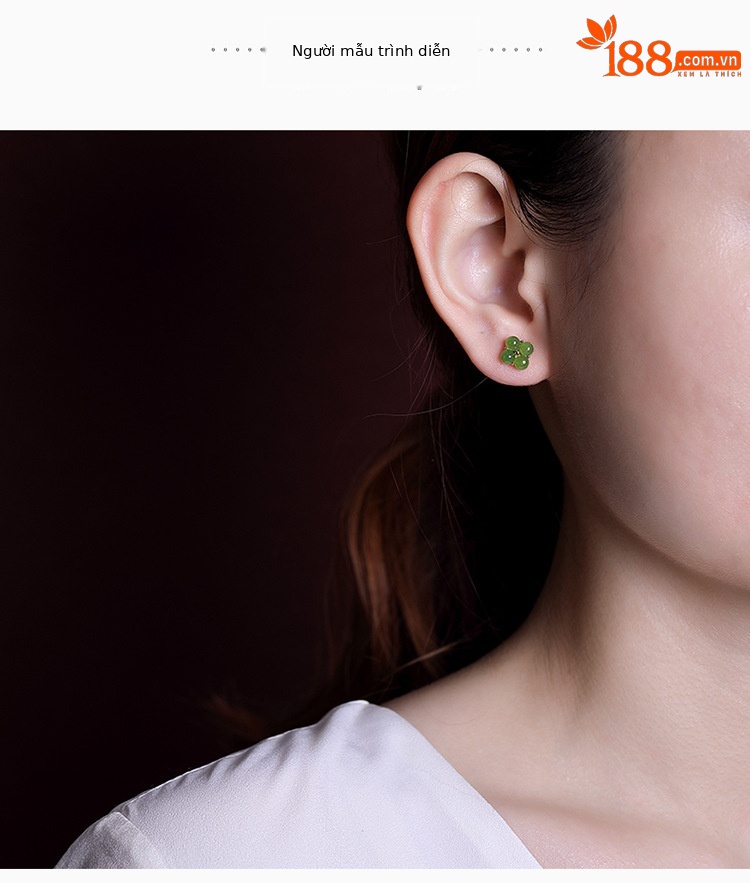 Bông tai bạc 925 đơn giản đa năng — Một cặp chi tiết 3