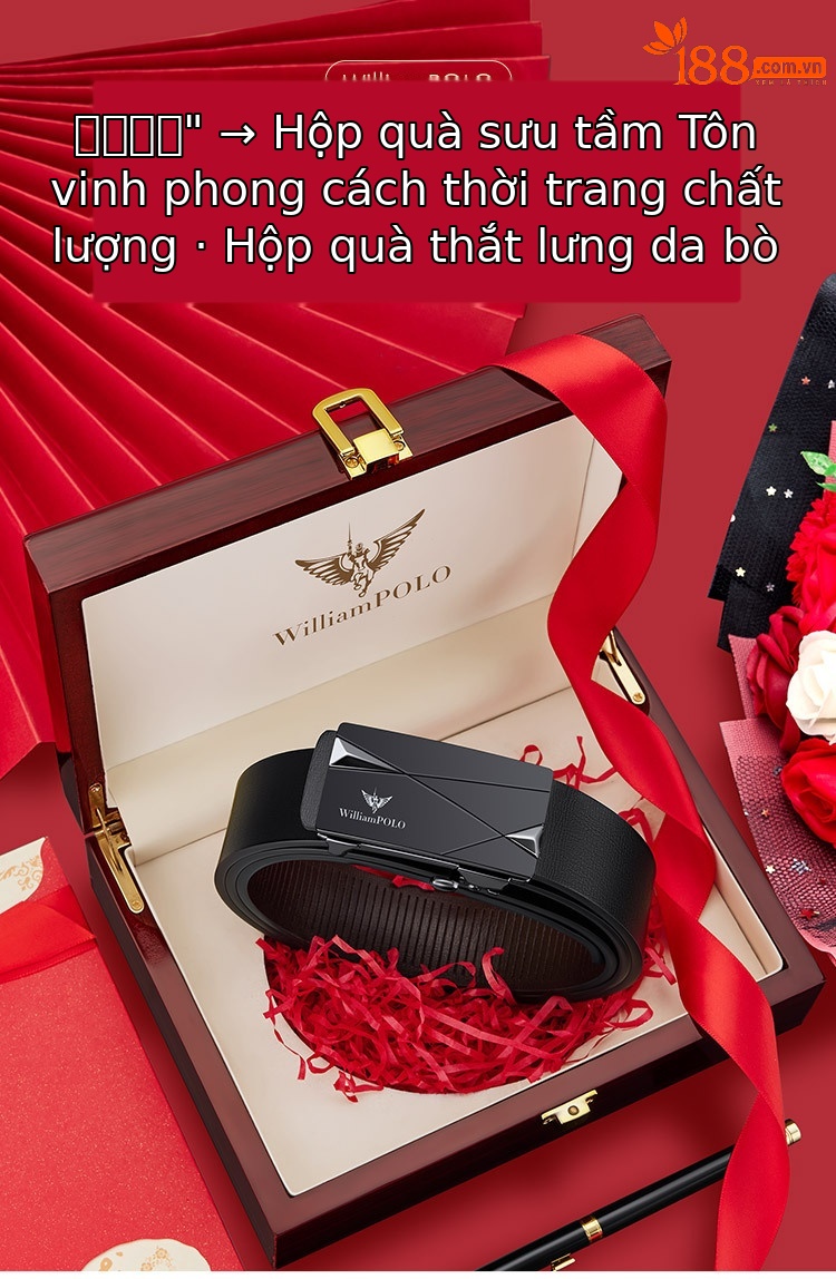 Thắt lưng da bò khóa tự động nam công sở cao cấp — 120cm, 130cm, 110cm, 125cm chi tiết 1