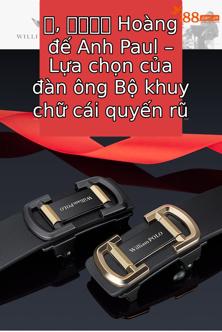Thắt lưng nam da bò khóa tự động Paul đế vàng — 120cm, 130cm, 110cm, 125cm chi tiết 1