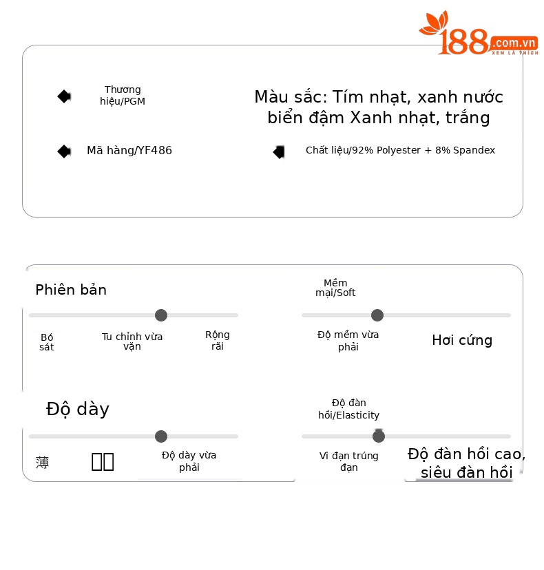 Áo thun golf nữ ngắn tay cổ tròn, chất liệu thun thể thao nhanh khô — YF486-màu xanh nước biển, YF486-màu tím, YF486-Màu xanh nhạt, YF486-màu trắng chi tiết 4