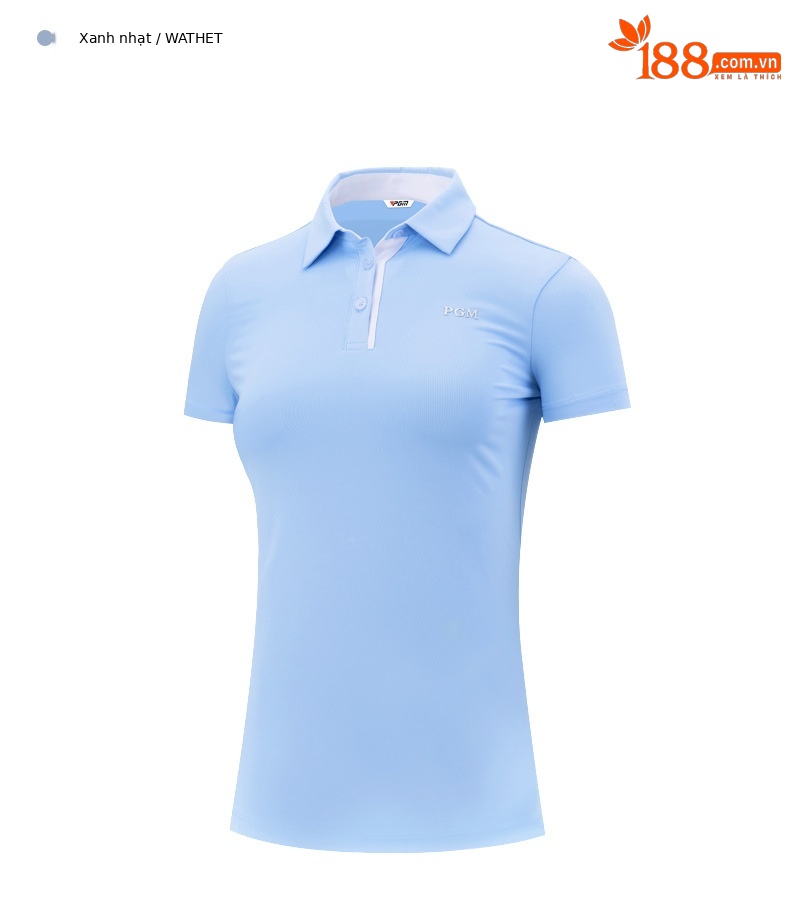 Áo thun golf nữ ngắn tay cổ tròn, chất liệu thun thể thao nhanh khô — YF486-màu xanh nước biển, YF486-màu tím, YF486-Màu xanh nhạt, YF486-màu trắng chi tiết 13