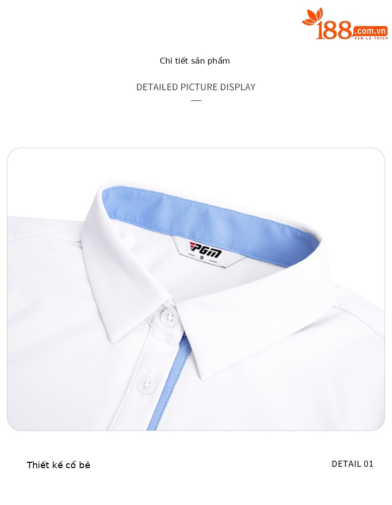 Áo thun golf nữ ngắn tay cổ tròn, chất liệu thun thể thao nhanh khô — YF486-màu xanh nước biển, YF486-màu tím, YF486-Màu xanh nhạt, YF486-màu trắng chi tiết 17