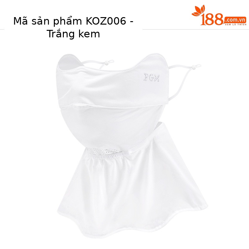 Mặt nạ chống nắng nữ PGM golf thoáng khí, co giãn 4 chiều, khổ 24x60 cm — KOZ006-màu trắng nhạt