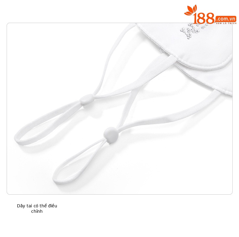 Mặt nạ chống nắng nữ PGM golf thoáng khí, co giãn 4 chiều, khổ 24x60 cm — KOZ006-màu trắng nhạt chi tiết 17