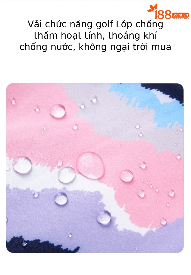 Quần golf nữ in họa tiết, chất liệu chống nước, co giãn tốt — KUZ133-Màu sắc đầy màu sắc chi tiết 4