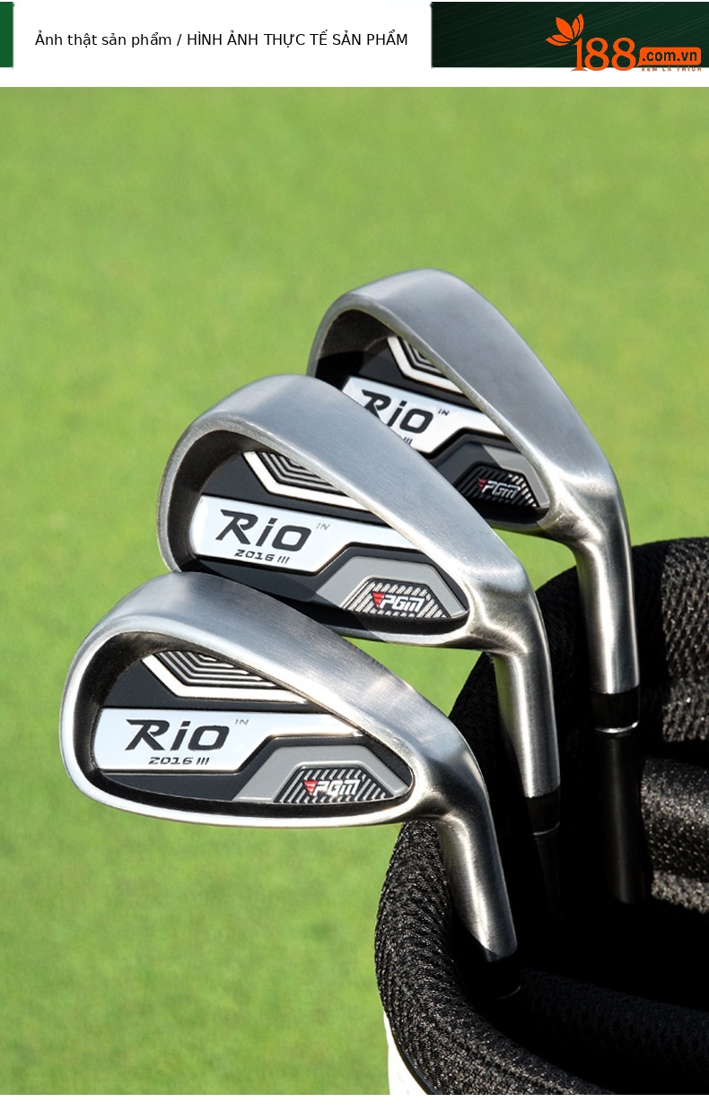 Gậy sắt golf số 7 PGM RIO thép không gỉ, thân carbon siêu nhẹ, đầu gậy rộng dễ đánh — TIG040 (lớp R) nam tay phải thanh Carbon số 7 sắt, TIG040 (Cấp S) nam tay phải thanh Carbon số 7 sắt, TIG040 (Thanh thép) nam tay phải số 7 sắt chi tiết 8