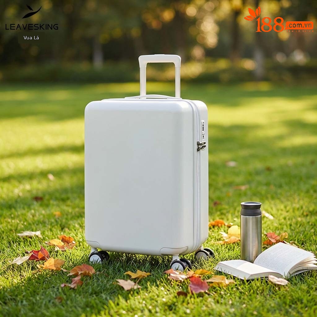 Vali nhựa PC 20 inch màu kẹo bánh xe vạn năng chịu mài mòn cho học sinh — Cam Mật, Xanh bạc hà, Màu trắng, Màu vàng