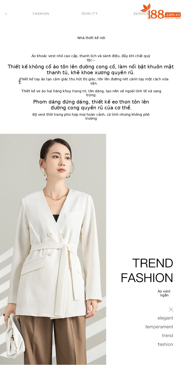 Áo blazer nam cổ chữ V thiết kế dây buộc, chất liệu vân, form slim — Màu Đen (không có cổ áo) chi tiết 3