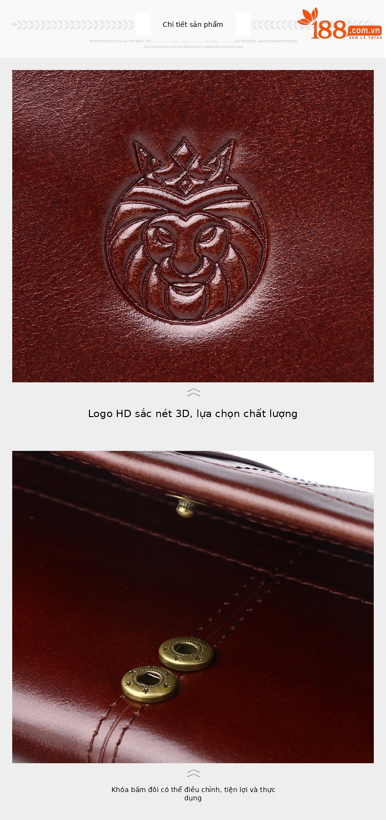 Ví dài nam da bò thật chống trộm RFID phong cách cổ điển — Màu đen (không có LOGO), Cà phê (không có LOGO), Màu vàng nâu (không có LOGO), Màu xanh hải quân (không có LOGO) chi tiết 7