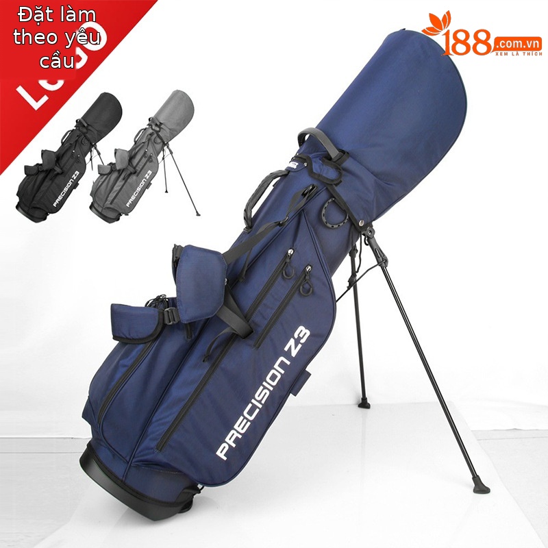 Túi đựng gậy golf PGM nhẹ, có giá đỡ, dây đeo hai vai, cao 125 cm — Tùy chỉnh QB074-Nylon giá đỡ bóng túi