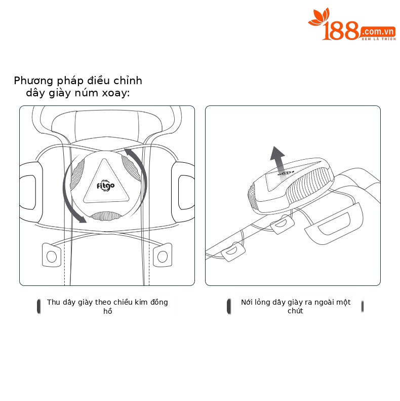 Giày golf nam PGM da bò chống nước, đinh dẻo, dây buộc núm vặn — XZ240 Đen Trắng [khóa quay da bò chống thấm nước] chi tiết 5