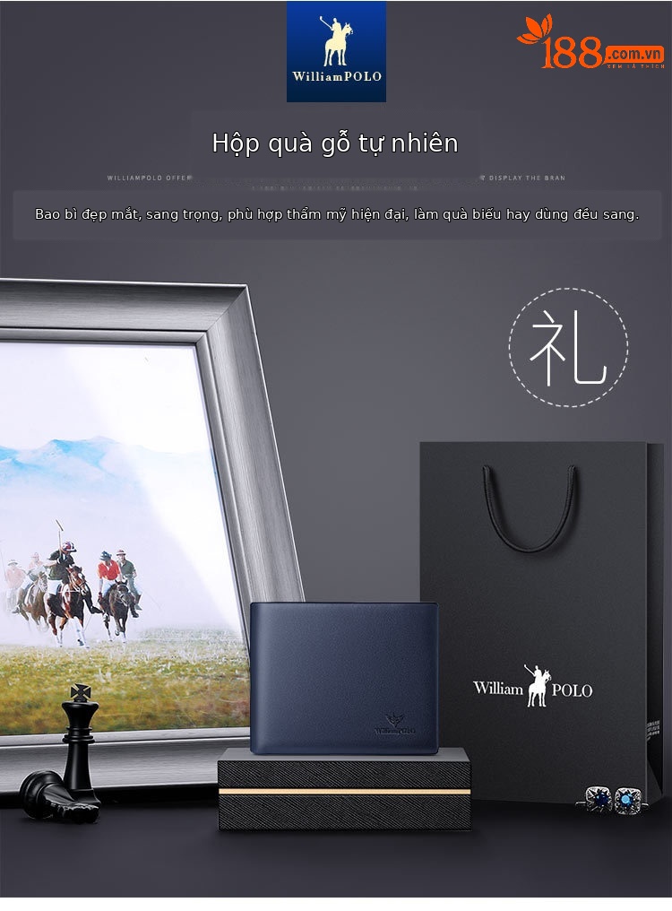 Ví da nam ngắn gập mini da bò thật cao cấp 2024 chi tiết 8