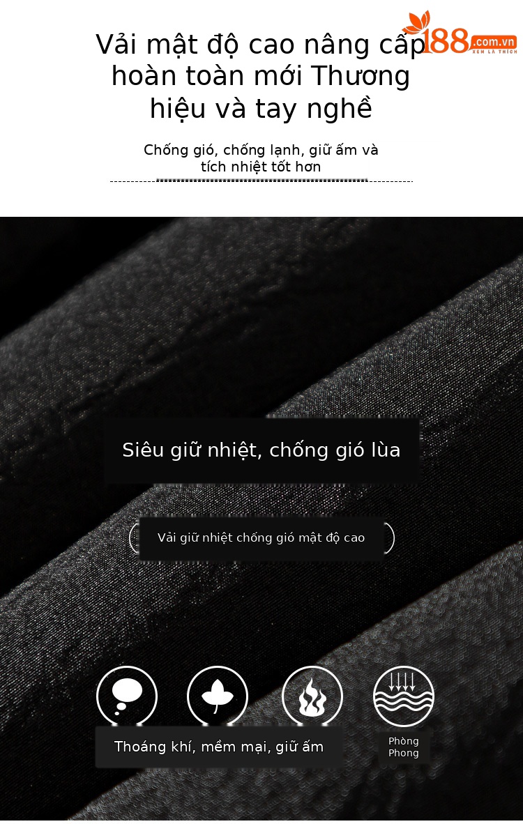 Quần lông vũ nữ mặc ngoài trời cạp cao dày dặn cỡ lớn, quần cotton nhẹ giữ ấm mùa đông — Màu đen chi tiết 8