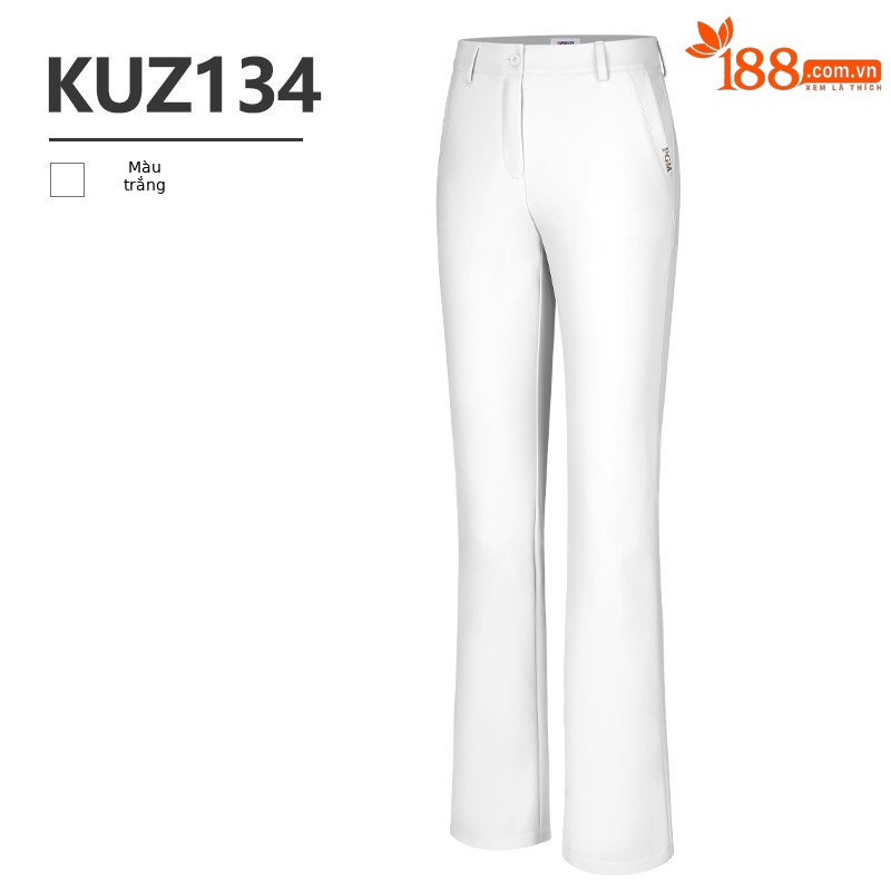Quần Golf Nữ PGM Dài Tôn Dáng Co Giãn Thu Đông — KUZ134 màu trắng, KUZ134-Kaki, KUZ134-Đen, KUZ134-màu xanh hải quân