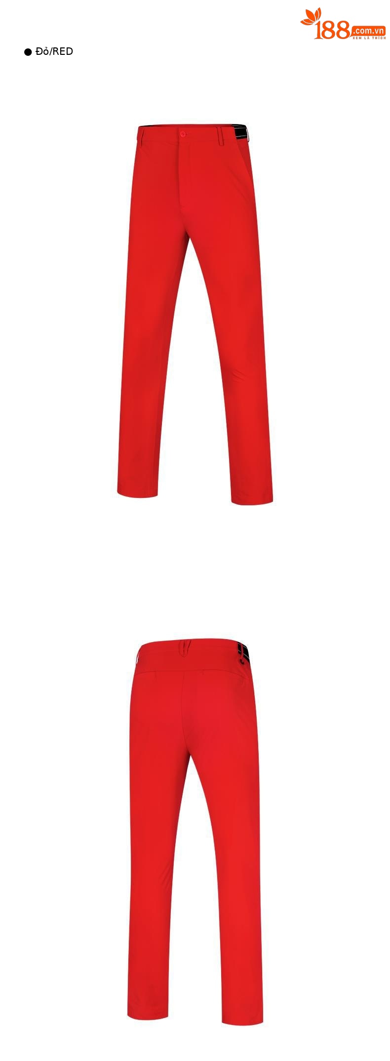 Quần thể thao golf nam dài ống suông vải co giãn PGM — KUZ136-Màu đen, KUZ136-màu xanh hải quân, KUZ136-màu trắng, KUZ136-màu đỏ chi tiết 11