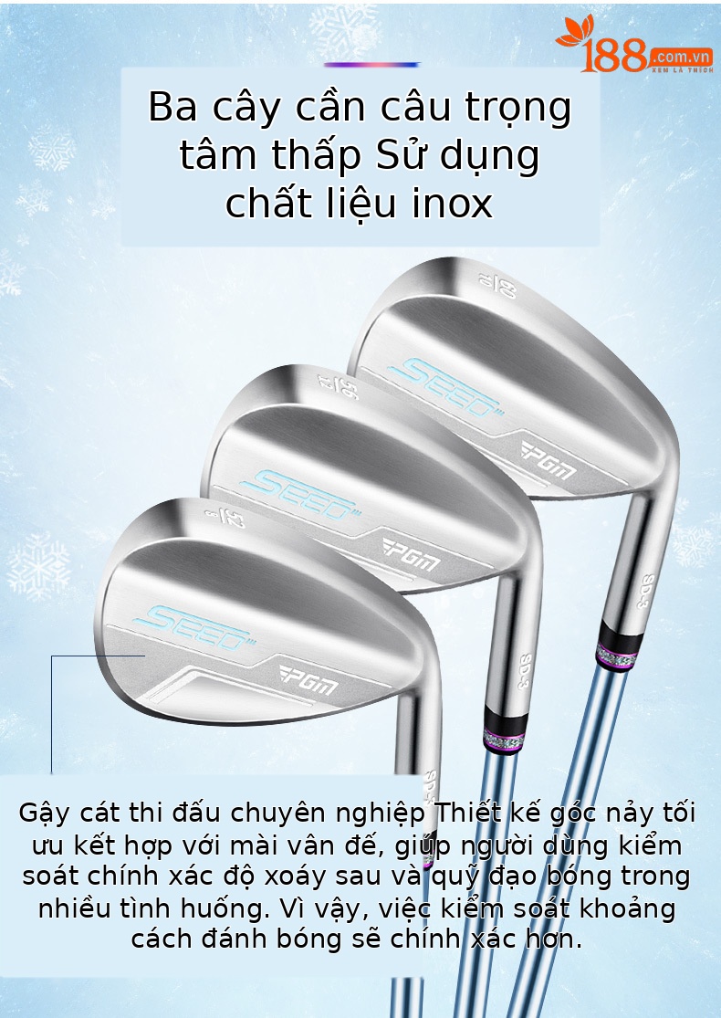Bộ gậy golf thiếu niên PGM chứng nhận R&A USGA dành cho bé gái – hợp kim titan — 14 thanh carbon cao 168-175cm, 14 thanh carbon cao 160-168cm, 14 thanh carbon cao 152-160cm, 14 thanh carbon cao 145-152cm chi tiết 10