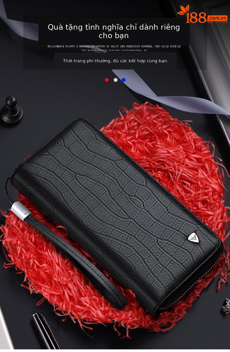 Ví card holder da bò cao cấp Emperor Paul nhiều ngăn dung tích lớn chi tiết 3