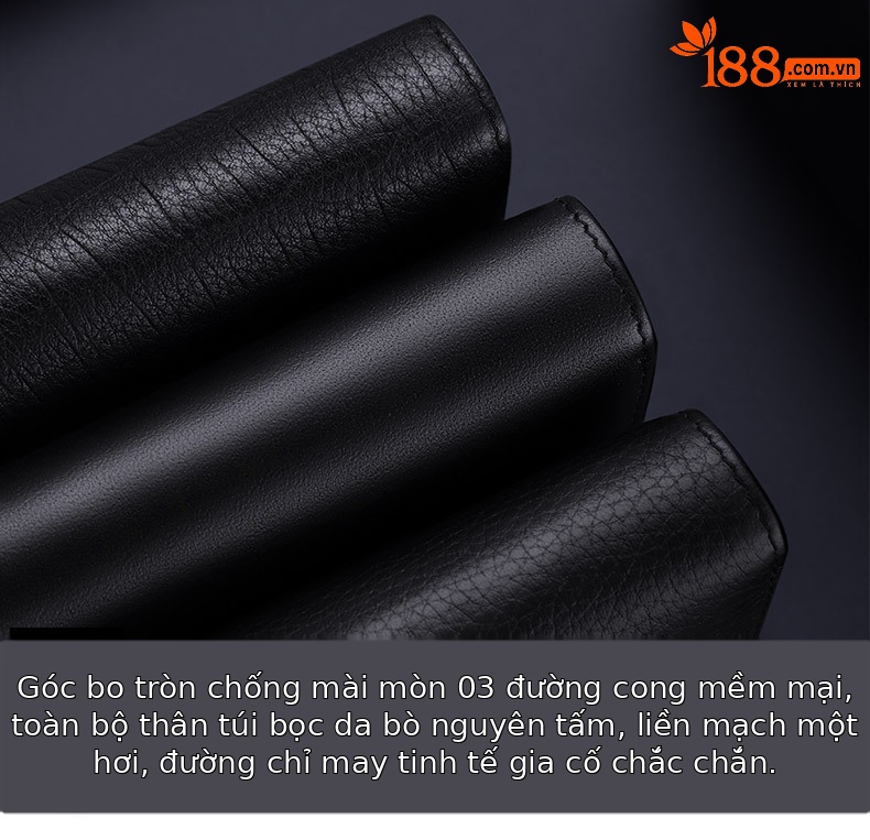 Ví card holder da bò cao cấp Emperor Paul nhiều ngăn dung tích lớn chi tiết 9