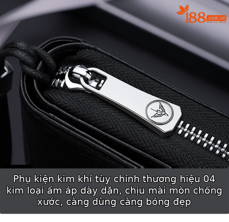 Ví card holder da bò cao cấp Emperor Paul nhiều ngăn dung tích lớn chi tiết 10