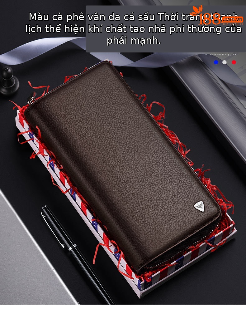 Ví card holder da bò cao cấp Emperor Paul nhiều ngăn dung tích lớn chi tiết 15