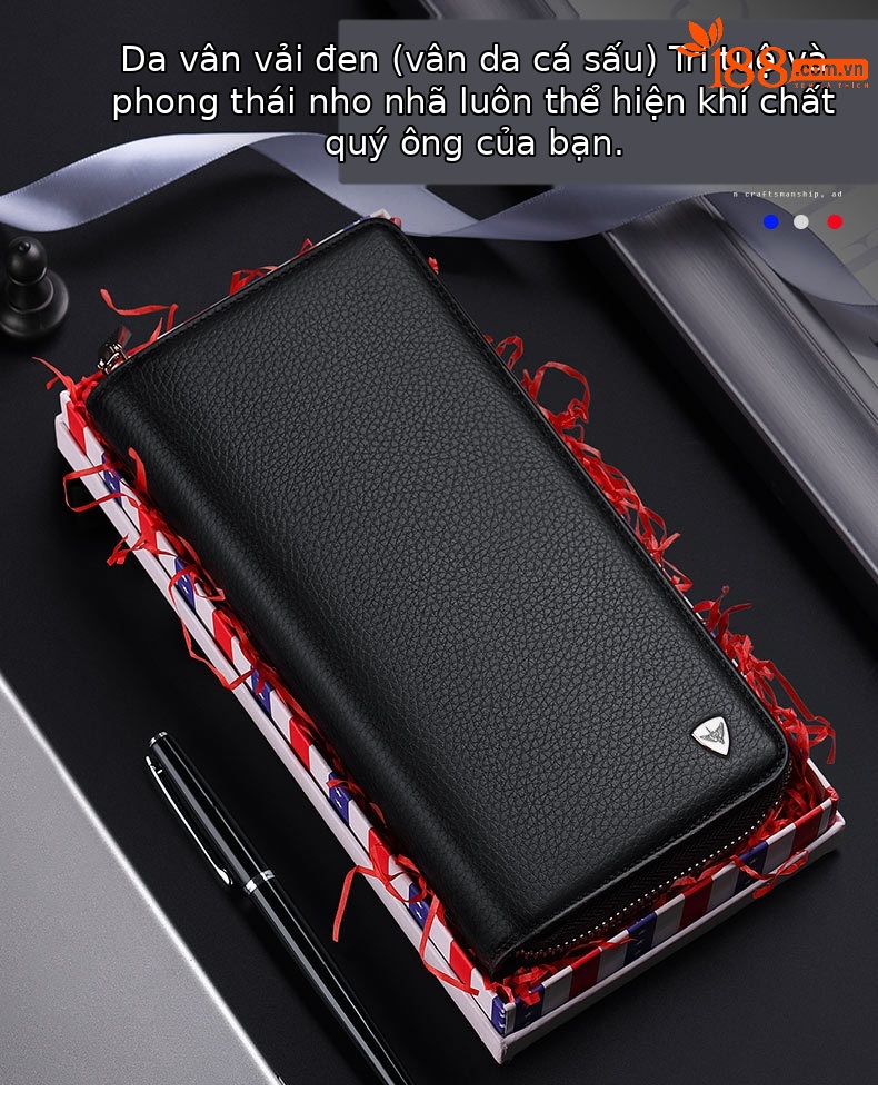Ví card holder da bò cao cấp Emperor Paul nhiều ngăn dung tích lớn chi tiết 16