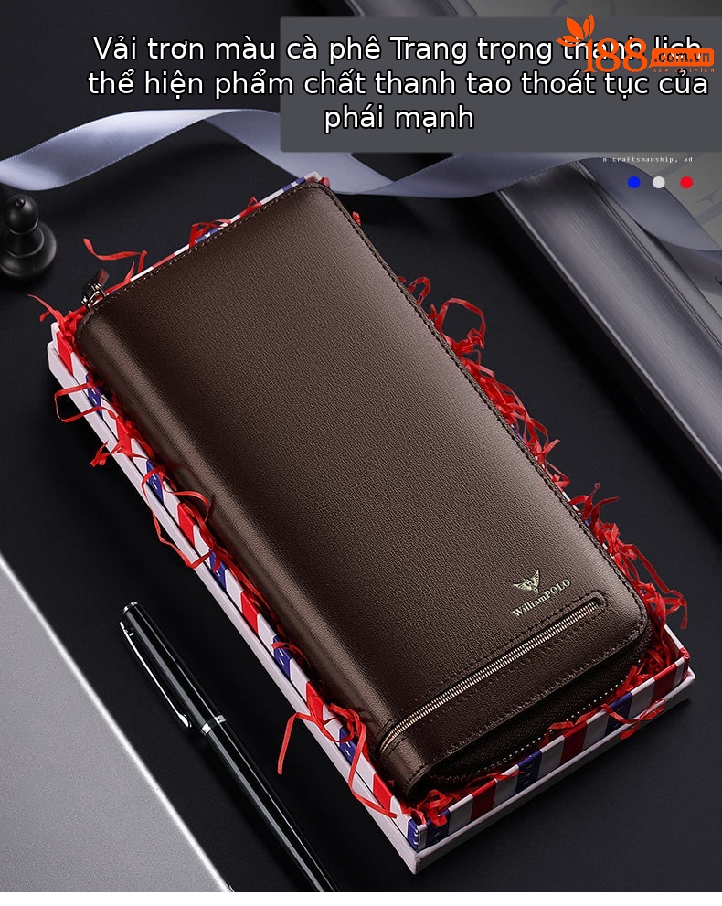 Ví card holder da bò cao cấp Emperor Paul nhiều ngăn dung tích lớn chi tiết 17