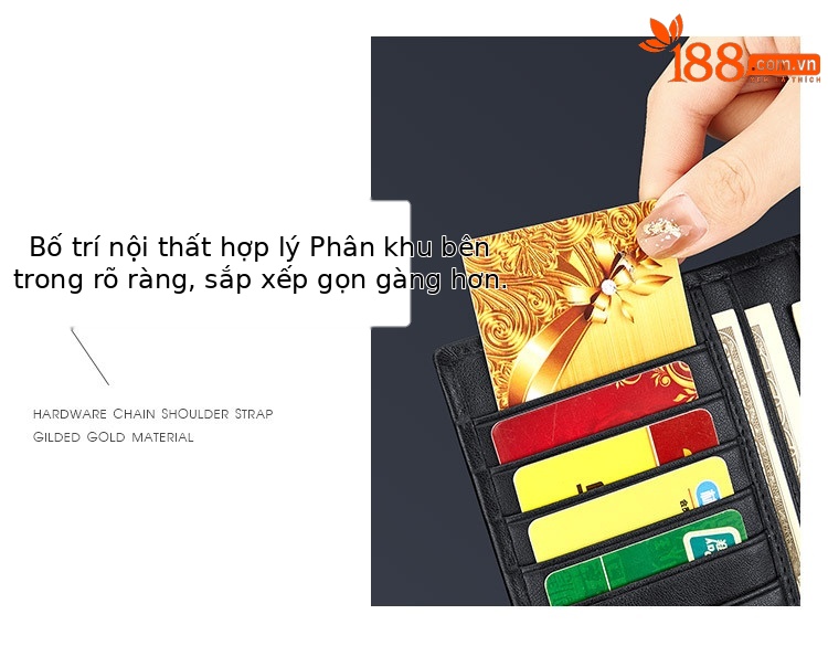 Ví nam dài PVC Emperor Paul nhiều ngăn thẻ phong cách công sở chi tiết 8