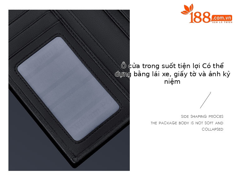 Ví nam dài PVC Emperor Paul nhiều ngăn thẻ phong cách công sở chi tiết 9