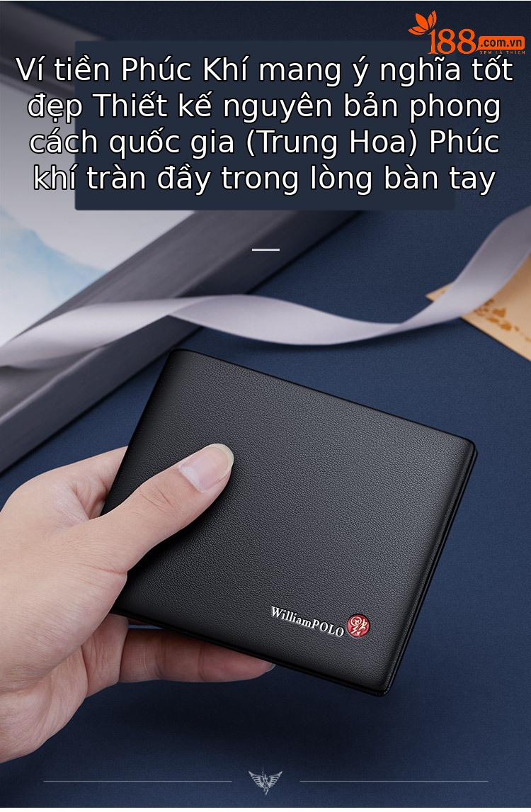 Ví da bò nam King Paul gập đôi mini đựng tiền xu chi tiết 2