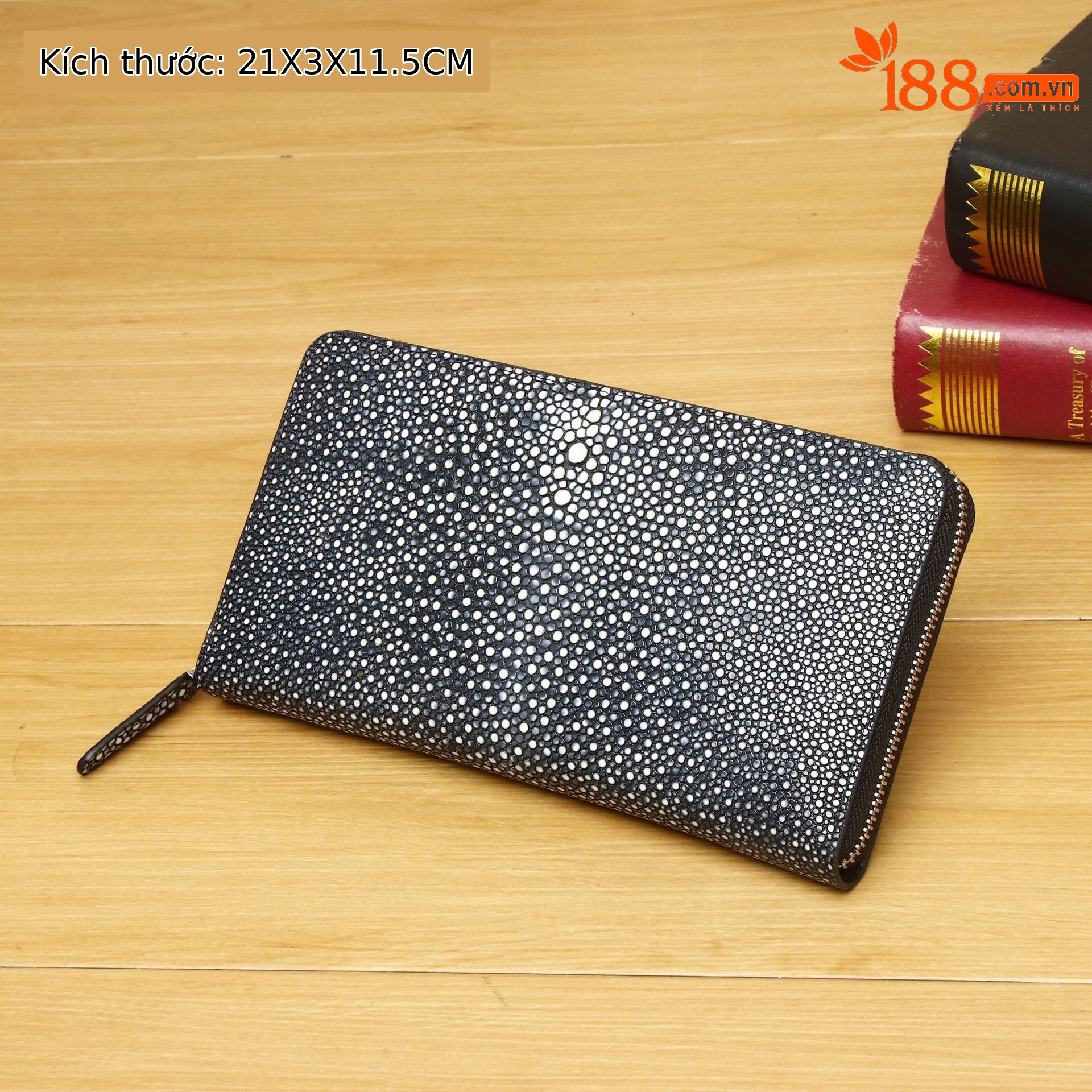 Túi clutch nam họa tiết vân cá ngọc trai đánh bóng phong cách kinh doanh chi tiết 1
