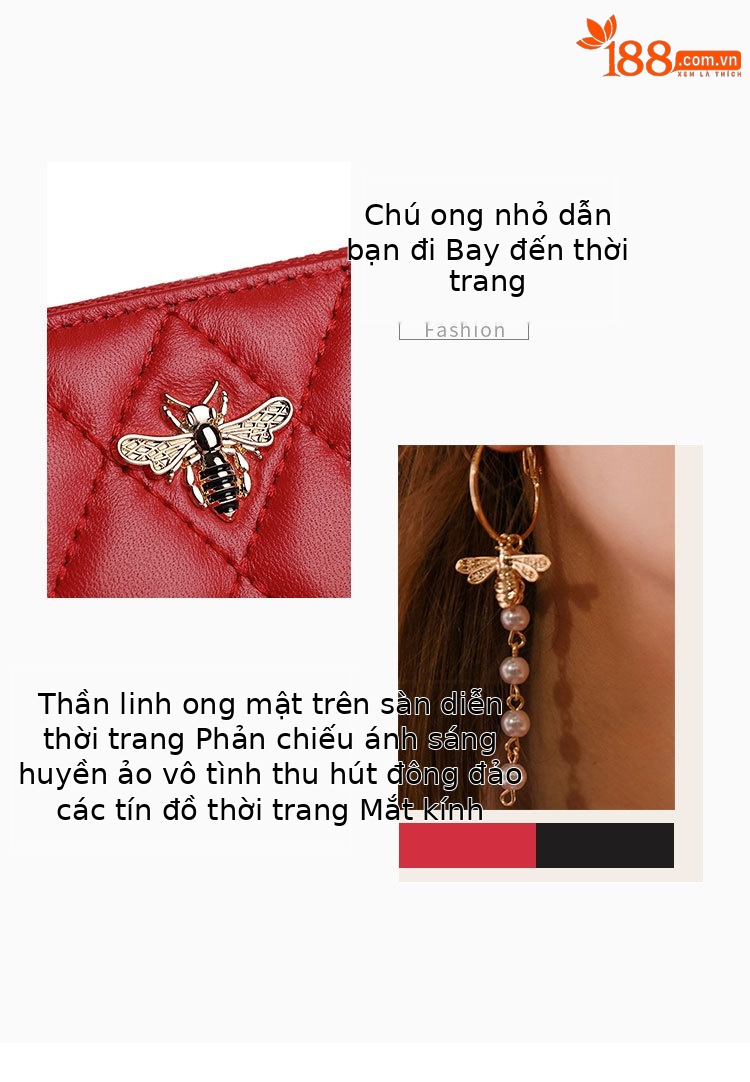 Ví mini nữ nhiều ngăn khóa kéo Emperor Paul phong cách casual chi tiết 3