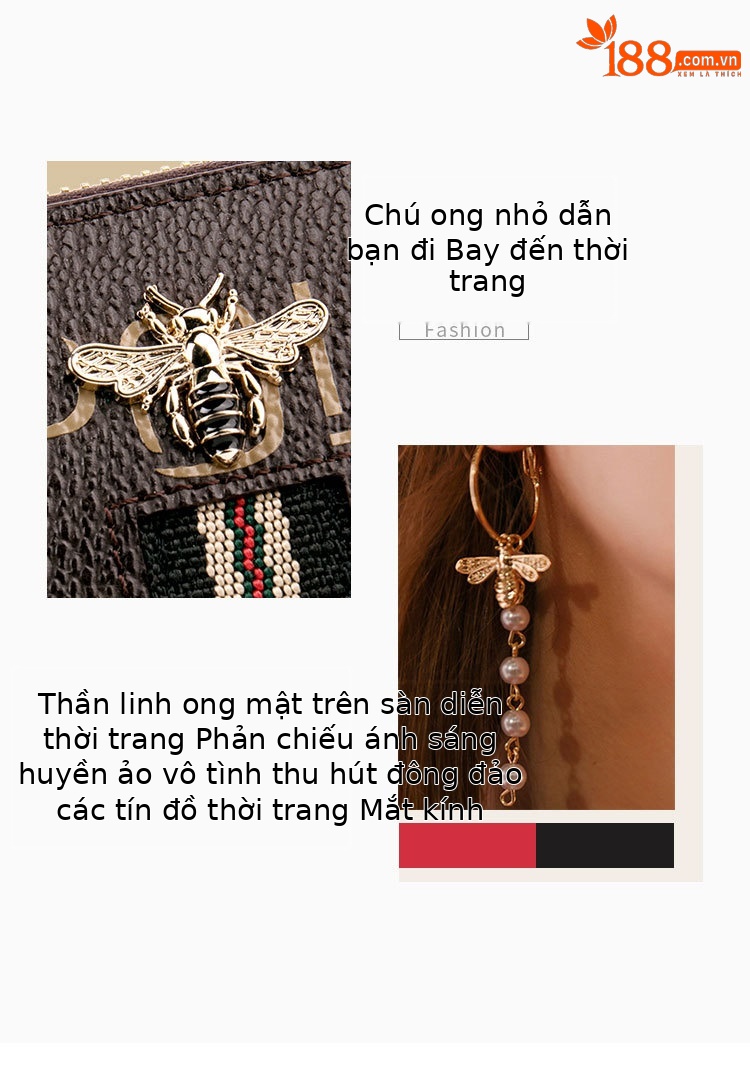 Ví đựng thẻ nữ Emperor Paul nhiều ngăn khóa kéo PVC thời trang chi tiết 3