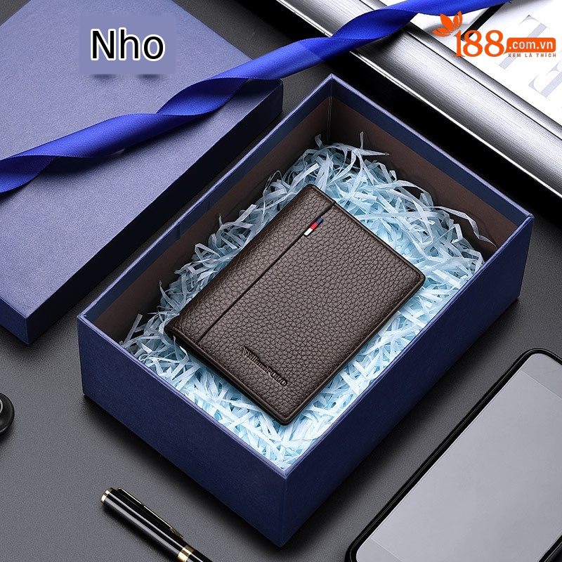 Ví card holder nam da bò Emperor Paul – thẻ đựng thẻ da bò cao cấp