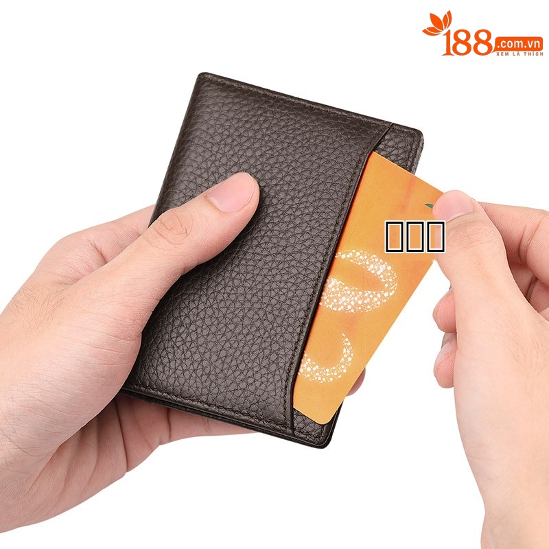 Ví card holder nam da bò Emperor Paul – thẻ đựng thẻ da bò cao cấp