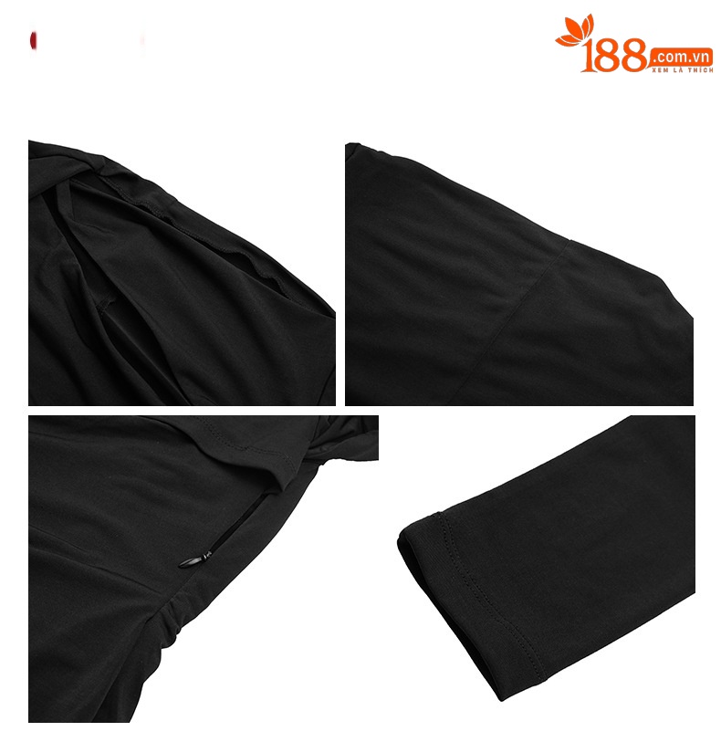 Đầm bodycon nữ ôm sát cut-out hở lưng phong cách thuần khiết — Màu đen chi tiết 2