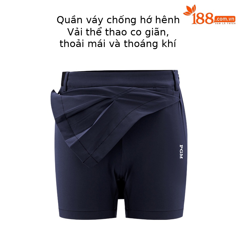 Váy xếp ly golf nữ co giãn thắt lưng mùa hè thu — Qz081-màu xanh nhạt, Qz081-màu Trắng, Qz081-màu xanh hải quân