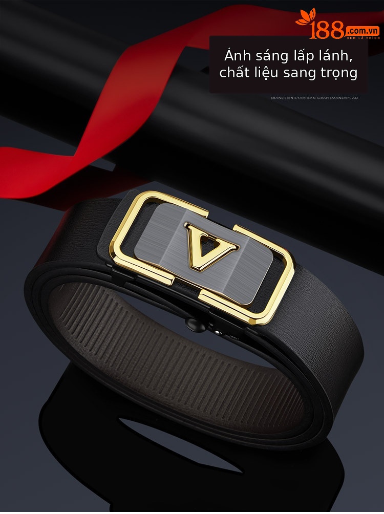 Thắt lưng nam khóa tự động Emperor Paul kiểu chữ cái thời trang — 120cm, 130cm, 110cm, 125cm chi tiết 2