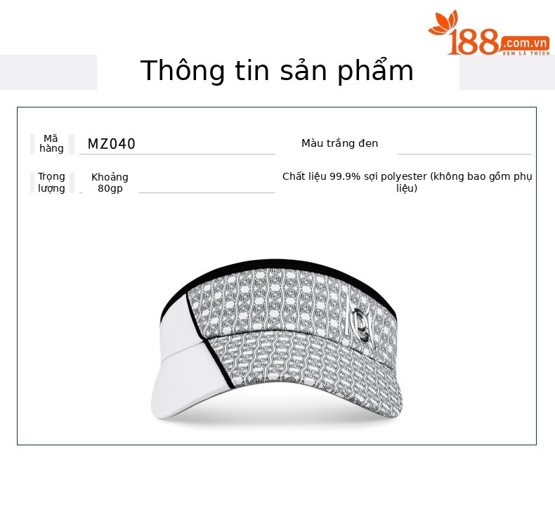 Mũ golf không đỉnh PGM chống nắng nam thoáng khí hút ẩm — MZ045-Đen Trắng, MZ045-màu xám đen, MZ045-in màu đen trắng, Mz040-trắng Đen chi tiết 25
