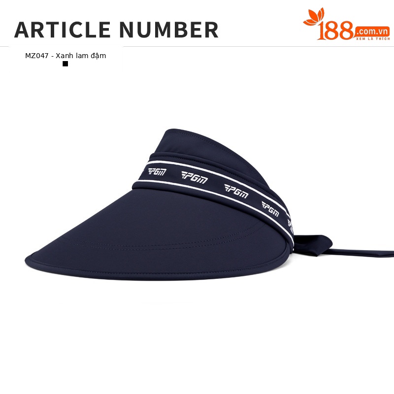 Mũ chống nắng nữ PGM vành rộng 15,8 cm buộc nơ — MZ047-màu xanh nước biển, MZ047-màu trắng, MZ047-màu hồng