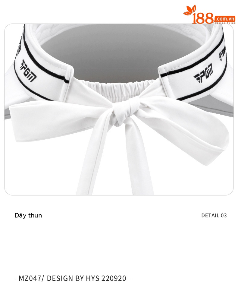 Mũ chống nắng nữ PGM vành rộng 15,8 cm buộc nơ — MZ047-màu xanh nước biển, MZ047-màu trắng, MZ047-màu hồng chi tiết 23