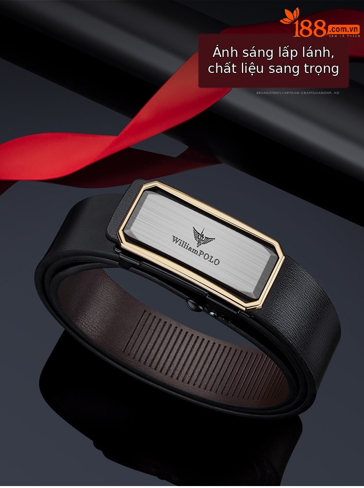 Thắt lưng nam da bò hai lớp tự động khóa pin Emperor Paul thời trang công sở — 120cm, 130cm, 110cm, 125cm chi tiết 2