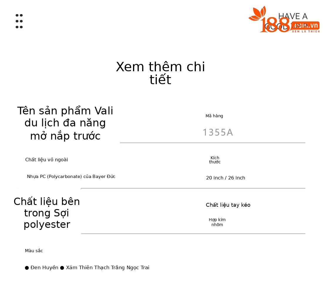 Vali Leaf King nữ 20 inch xách tay bánh xe đa năng khóa TSA mở trước — Xám đậm, Màu đen, Mẫu IP tùy chỉnh --- màu đen chi tiết 10
