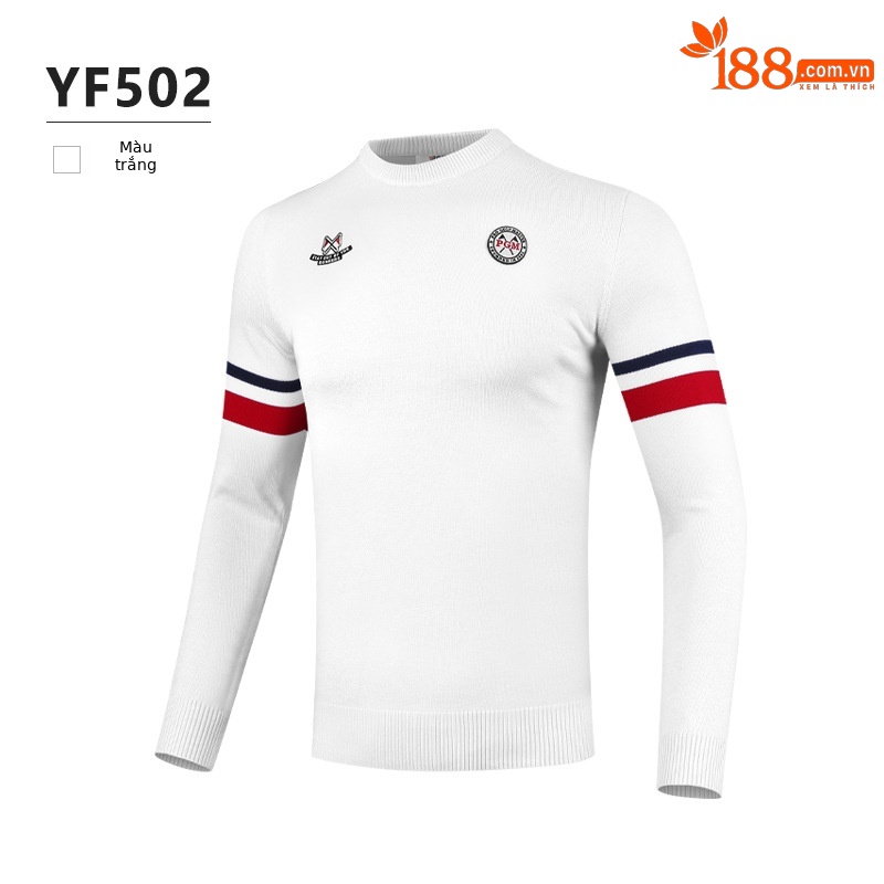 Áo len Golf PGM dệt kim dài tay giữ ấm chống gió — YF502-màu trắng, YF502-Màu xanh nhạt, YF502-Đen