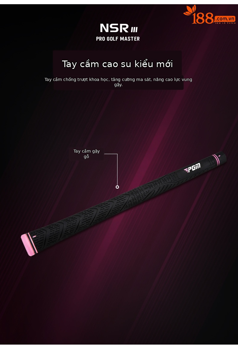 Bộ gậy golf PGM NSR thế hệ 3 cho nữ – gậy gỗ số 1, số 3, số 5 và gậy sắt số 4 thân carbon — Mg041-phụ nữ màu hồng đen tay phải số 1 gỗ (cấp L), Mg041-Pink Lady Tay Phải số 1 Gỗ (cấp L), [Đen hồng] Gỗ số 3 16 ° L, [Đen hồng] Gỗ số 5 20 ° L chi tiết 9