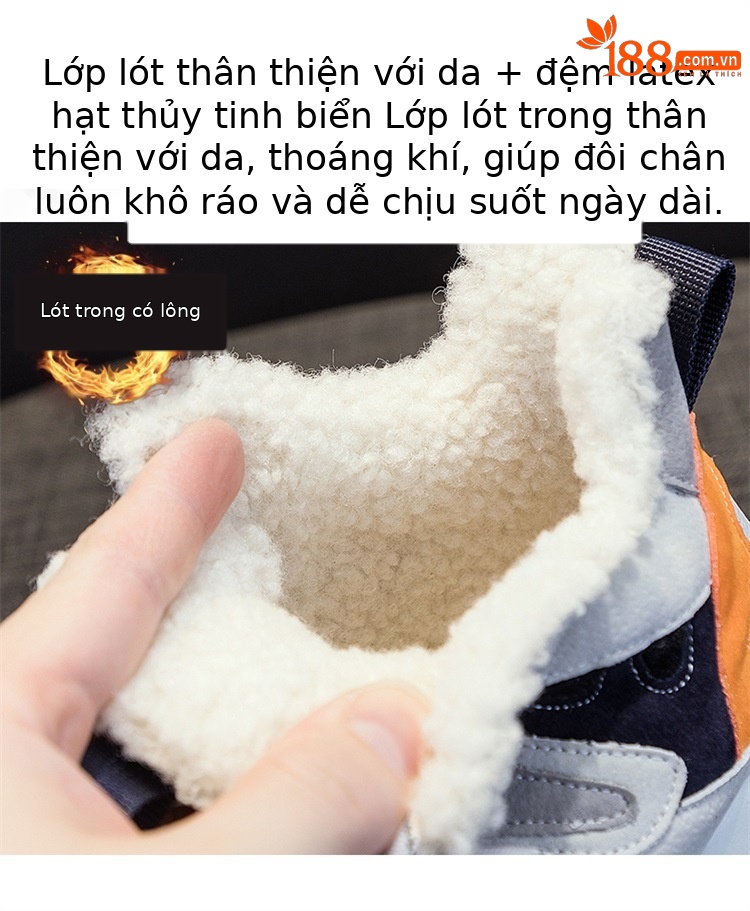 Giày bốt da thật phong cách Hàn Quốc nữ mùa thu đông 2026, lót lông dày, đế cao tăng chiều cao, giày bốt tuyết thường ngày — 2271-1 màu mơ len, M2271 màu xám một lớp bên trong, M2271 màu đen một lớp bên trong, M2271-1 Màu Đen Lót Lông chi tiết 10