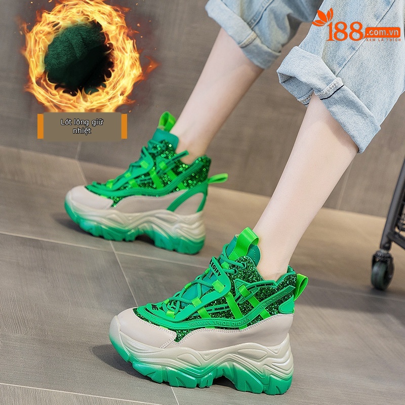 M2269-1 xanh lục lót nhung