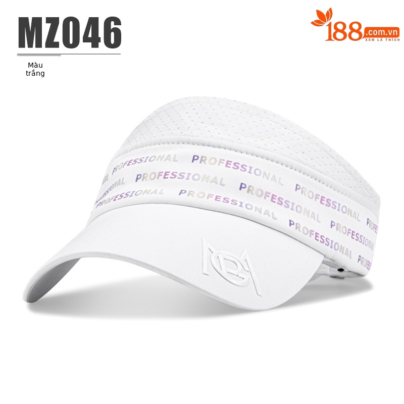 Mũ golf nữ không đỉnh PGM chống nắng, thoáng khí, hút ẩm, vành dài 7.3 cm — MZ046-[Trắng] nữ mũ không mui thoáng khí, MZ046-[màu xanh nước biển] nữ mũ không mui thoáng khí