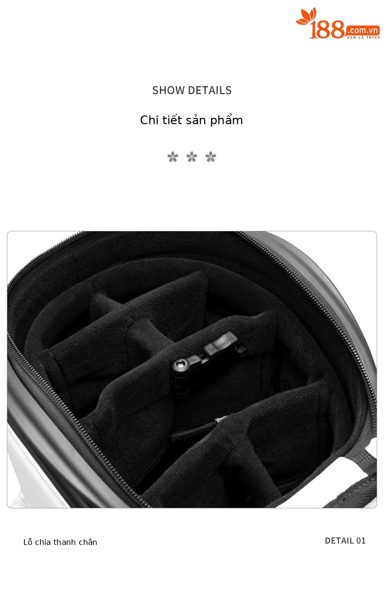 Túi golf PGM bốn bánh đẩy phẳng, thiết kế hoa thêu, kích thước 127×25×29 cm — Qb138-trắng (giao hàng che mưa), QB138-Đen (giao hàng che mưa) chi tiết 22